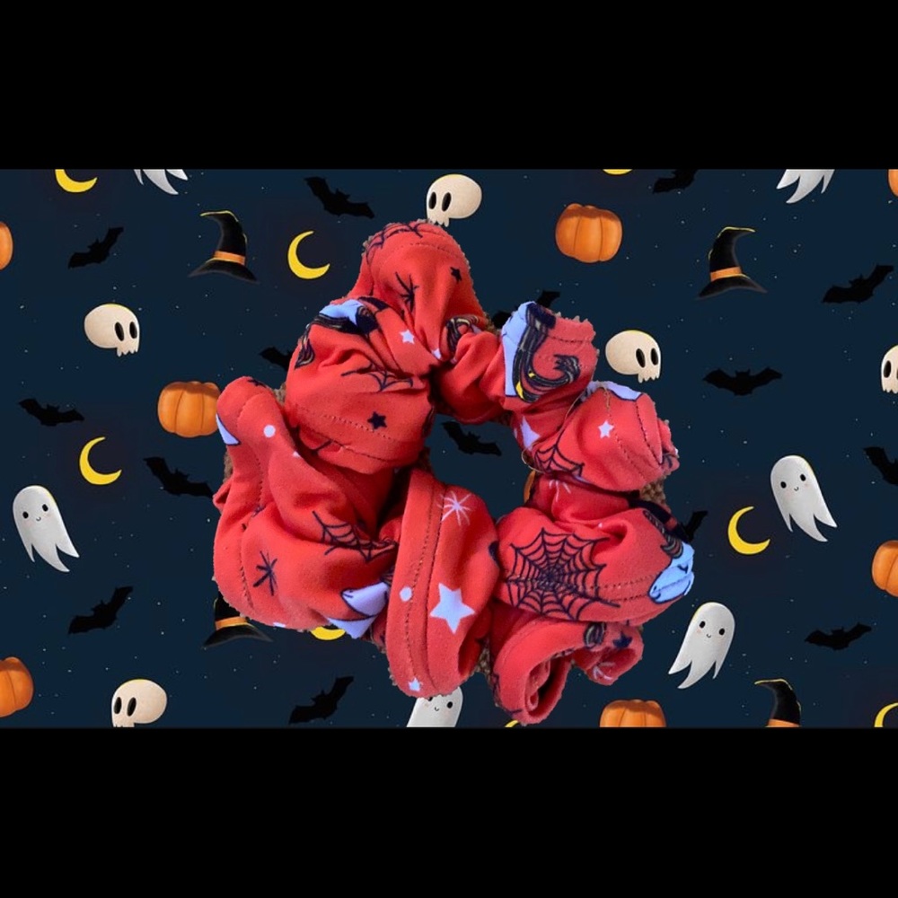 Halloween spiral scrunchie